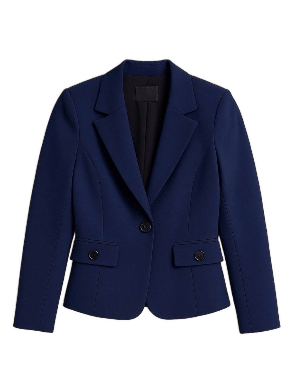 JUDITH & CHARLES single button navy blazer